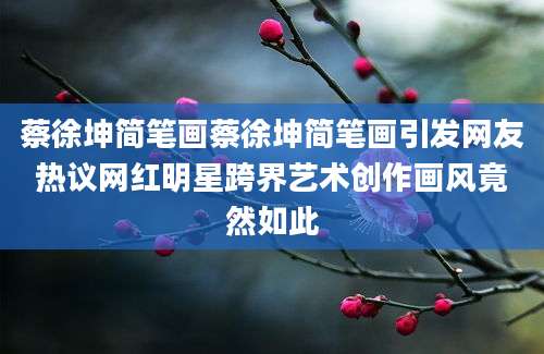 蔡徐坤简笔画蔡徐坤简笔画引发网友热议网红明星跨界艺术创作画风竟然如此