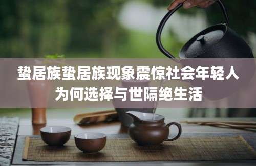 蛰居族蛰居族现象震惊社会年轻人为何选择与世隔绝生活