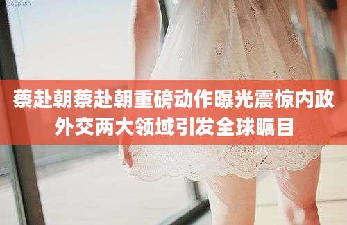 蔡赴朝蔡赴朝重磅动作曝光震惊内政外交两大领域引发全球瞩目