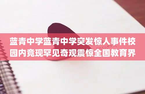 蓝青中学蓝青中学突发惊人事件校园内竟现罕见奇观震惊全国教育界